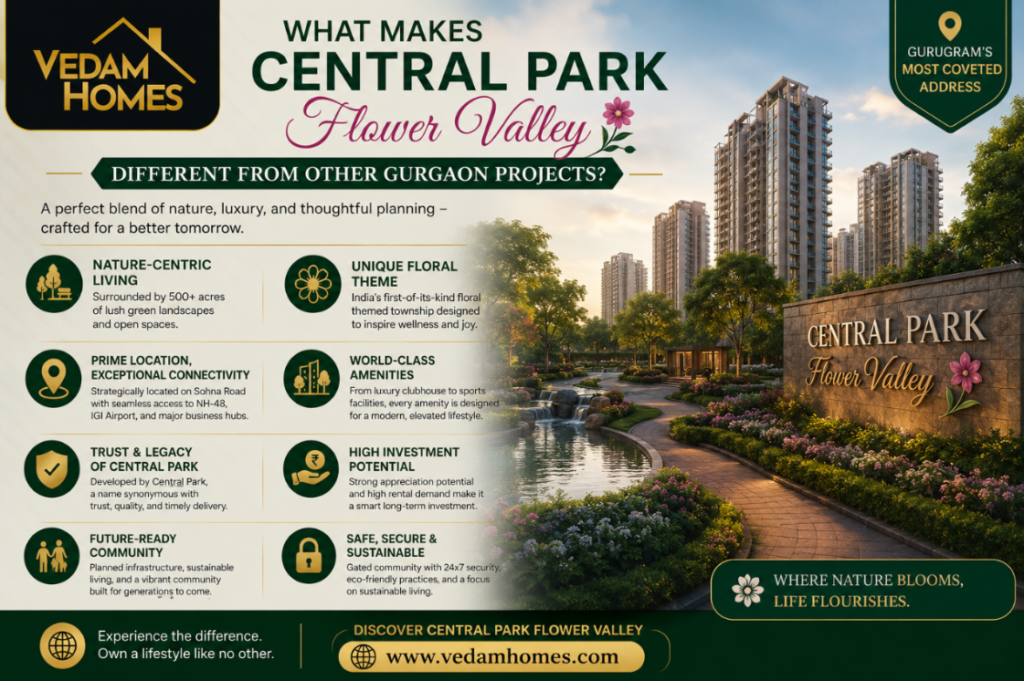 What Makes Central Park Flower Valley Different From Other Gurgaon Projects?