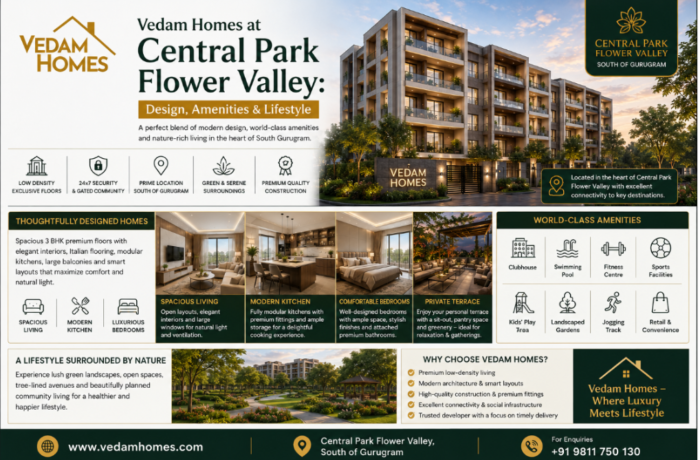 Vedam Homes at Central Park Flower Valley: Design, Amenities & Lifestyle