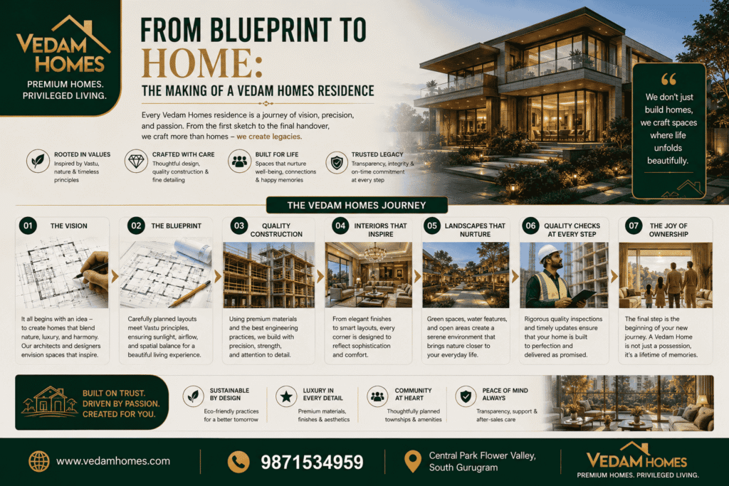 From Blueprint to Home: The Making of a Vedam Homes Residence
