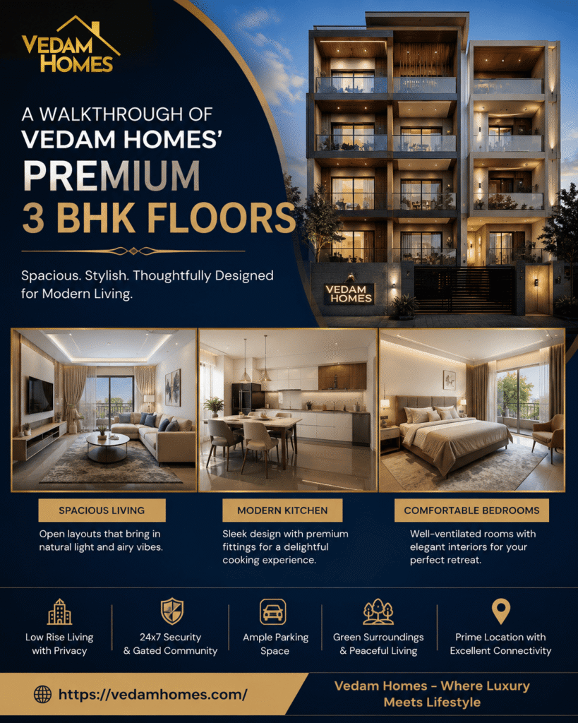 A Walkthrough of Vedam Homes’ Premium 3 BHK Floors